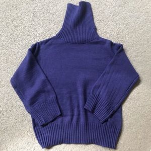 Dixuanni Purple Oversized Sweater Turtleneck